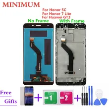 Для huawei Honor 5C/7 Lite/7 Lite NEM-L21 NEM-L51 5," ЖК-дисплей кодирующий преобразователь сенсорного экрана в сборе с рамкой для huawei GT3