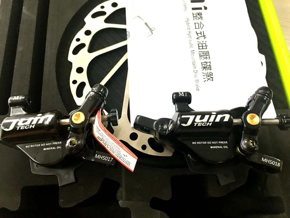 Juin Tech M1 MTB горный велосипед электрический велосипед дисковый тормоз набор Кабельная линия тяга гидравлический дисковый суппорт 160 мм горный или Кроссовый велосипед E велосипед