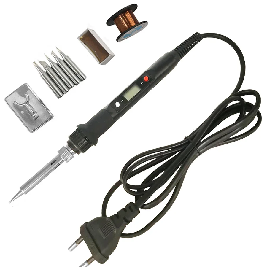 best soldering iron for electronics 80W Digital Electric Soldering Iron Kit Set Temperature Adjustable 220V 110V  Welding Tool  Ceramic Heater Soldering Tips Rework electric soldering iron Welding Equipment