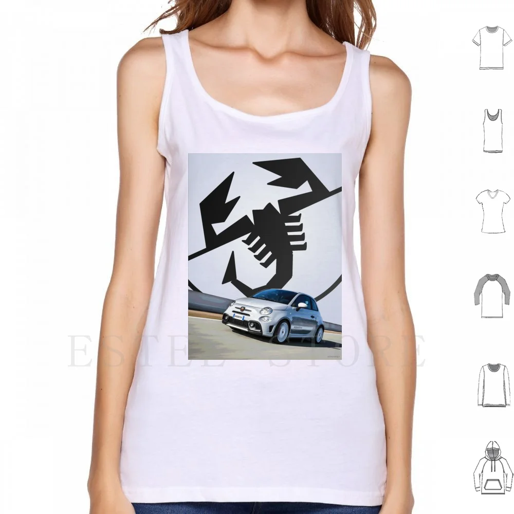 Abarth 595 500 Competizione Composto Grigio Scorpion Canotte Canottiera Abarth 595 Compound Volo Competizione Abarth 595 Abarth