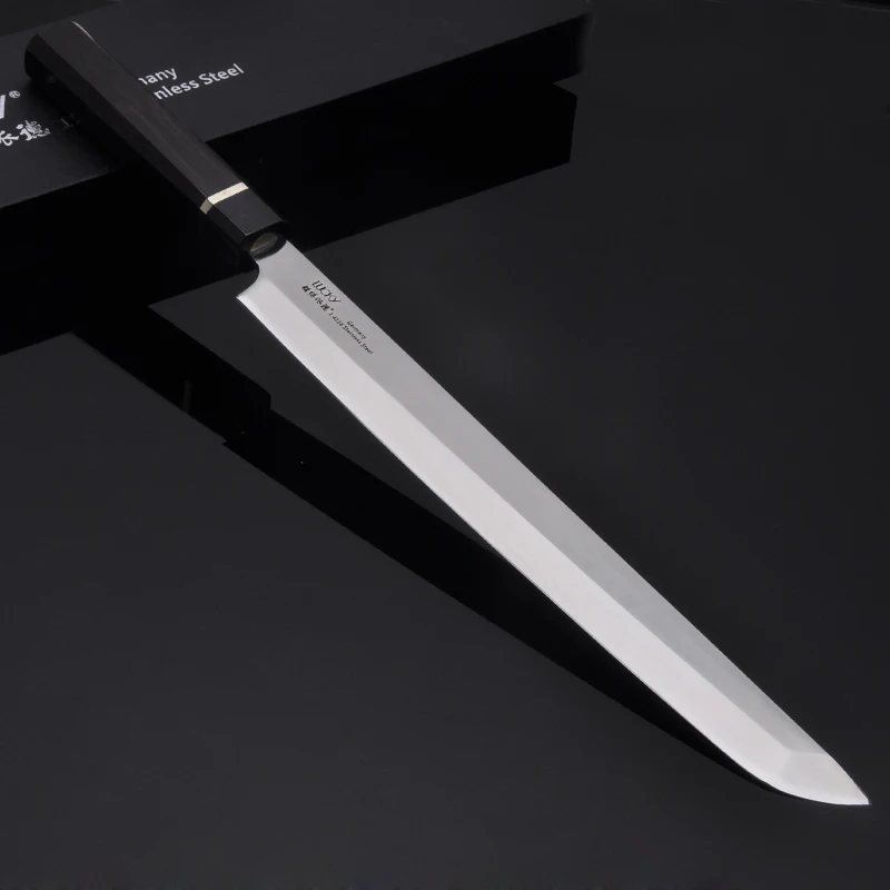 Японский кухонный нож Sakimaru Takohik немецкая ручка из нержавеющей стали и черного