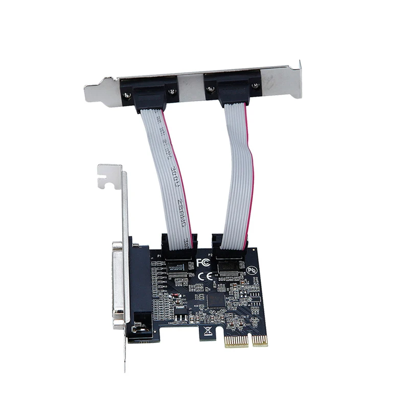 PCI express до 2 RS232 серийный COM порт 1 принтер параллельный порт карта адаптер для компьютера конвертер TXB076