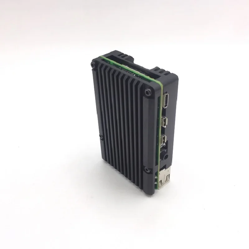 5 шт. Raspberry Pi 4 Алюминиевый металлический чехол коробка с двойным вентилятором радиатор для Raspberry Pi 4 Модель B Plus