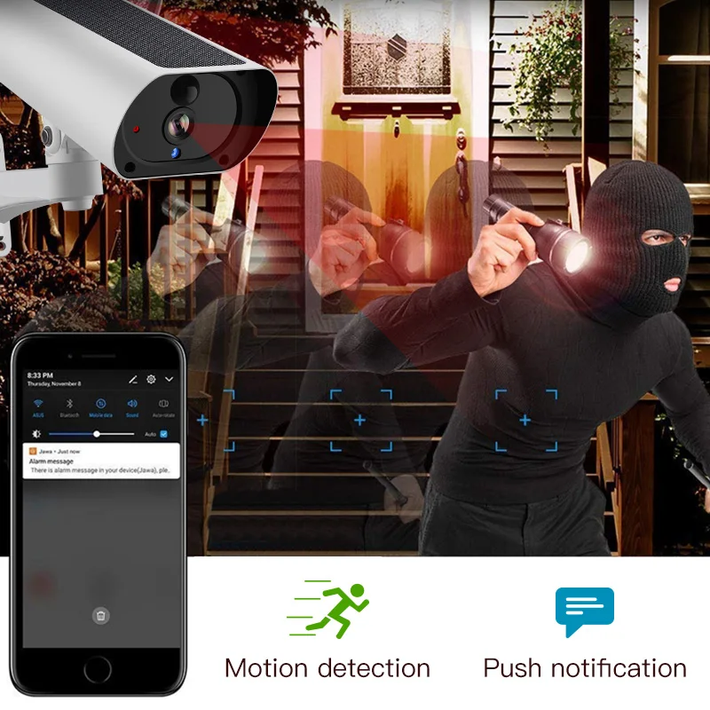 Solar Power 4G SIM Card WiFi IP Camera Rechargeable Battery 1080P 4X Zoom Audio IR Night View Outdoor Video Surveillance Camera