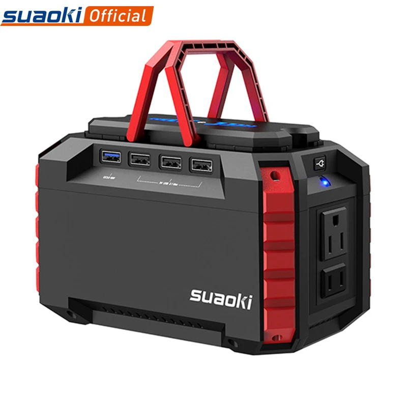 Suaoki S270 150Wh портативная электростанция, мини-аккумулятор с 2 портами переменного тока, 4 портами постоянного тока для кемпинга, путешествий, аварийное автомобильное пусковое устройство