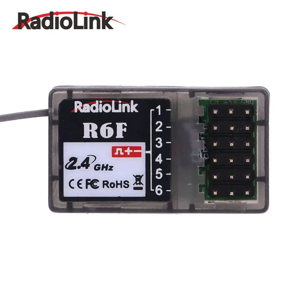 

New Radiolink R6F 2.4Ghz 6CH Receiver For RC6GS RC4GS RC3S RC4G T8FB RC Transmitter Rc Receiver 2.4G Signal