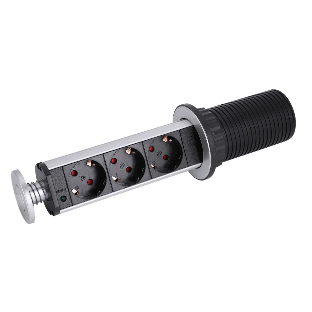 

steckdose Retractable Socket 3 Outlets for Worktop Table Retractable Socket for Kitchen Office Household socket