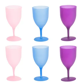 

Pack of 6 Party Dimensions Neon Mix Cup Plastic Champagne Cups Unbreakable Resuable Cups Pink Blue Green Orange Pink Wine Glass