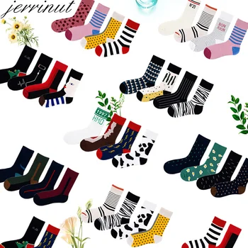 

Jerrinut Socks Women Happy Funny With Print Art Warm Winter Socks With Face stitching Cotton Fashion Harajuku fancy Sock 1Pairs