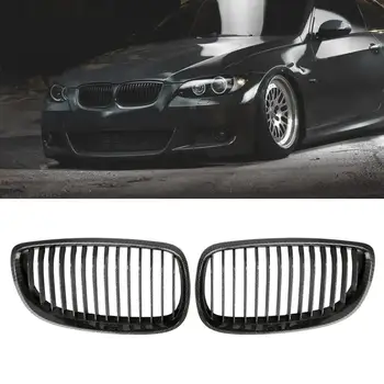 

A pair High Quality For BMW E92 Pre-Facelift Black Kidney Grilles Grill M3 Coupe-Convertible 06-10 Car styling Car accessories