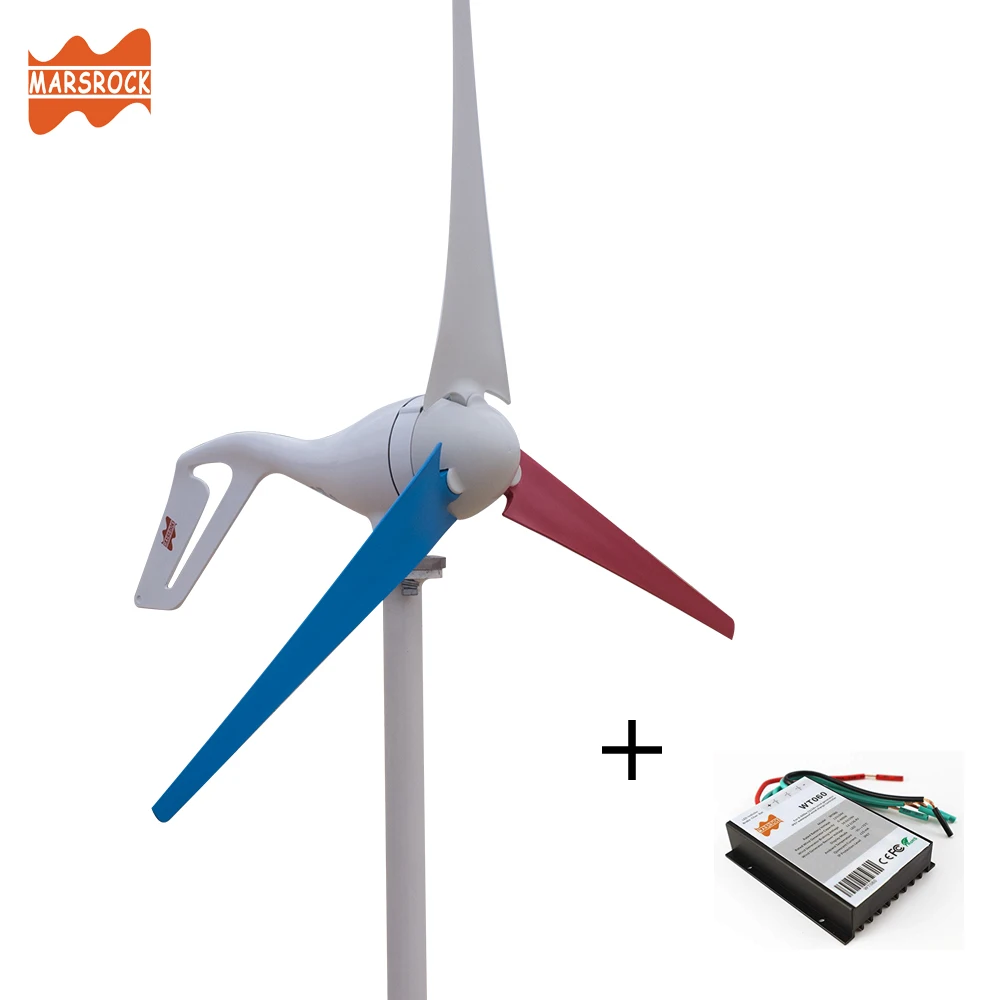 3 multi color blades AC12V/24 V Красочный ветряной генератор небольшой Small для дома или лодки использование с бесплатным 600W ветровой контроллер - Цвет: 3 multi color blades