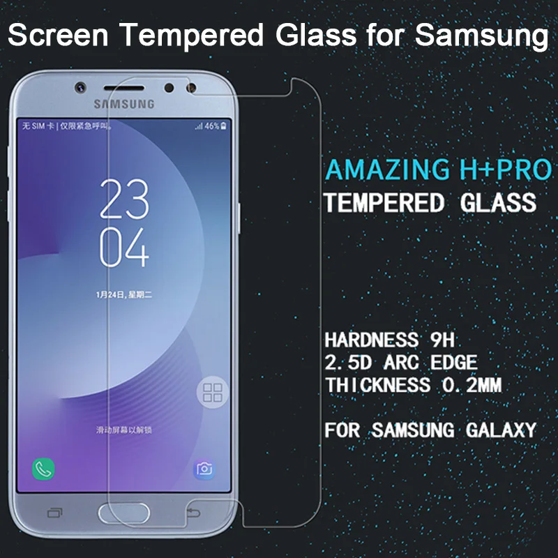 Жесткое закаленное стекло для Samsung Galaxy J7 Pro J5 J3 2017 2016 2015 Защитное Grand Prime G530 Plus Core