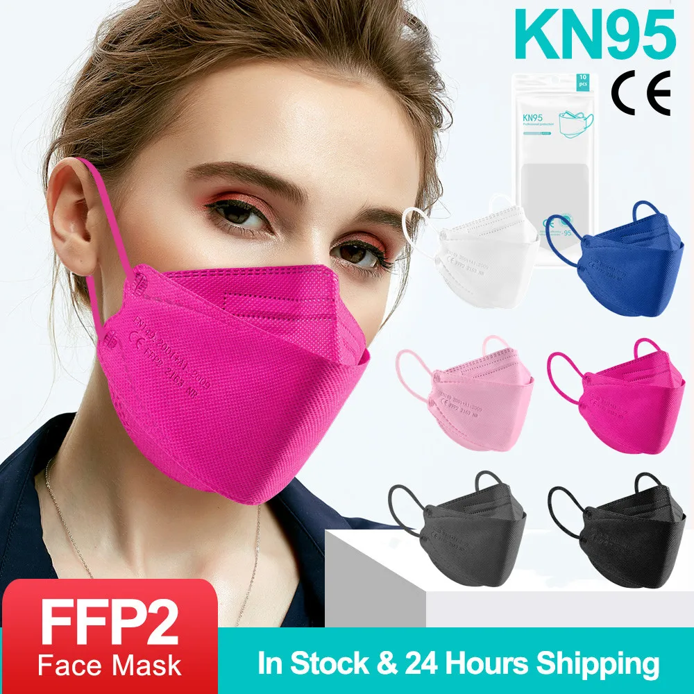 Fish ffp2mascarilla DE SEGURIDAD ffpp2 reutilizable para adultos, máscara respirador protectora de peces, a prueba de polvo, ffpp2