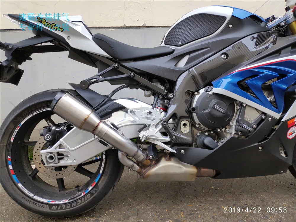 60 мм мотоцикл титановый сплав выхлопная труба Akrapovic S1000RR S1000R модифицированная для S1000RR S1000R звуковая волна жареная улица