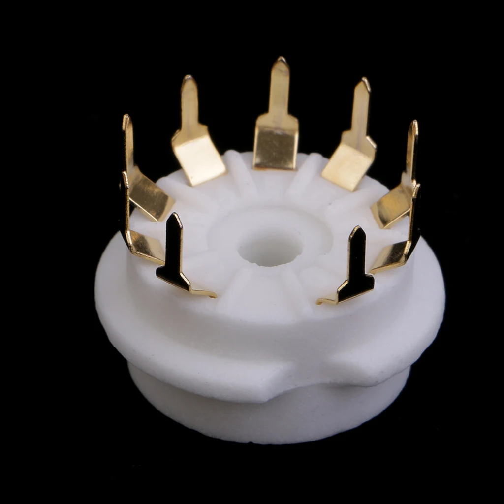 9pin PCB Mounting Vacuum Tube Socket GZC9-B-G for 12AX7,ECC83,E88CC,6p14