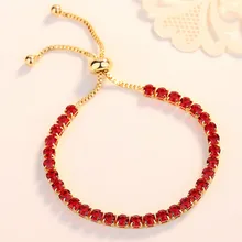 Роскошный женский циркониевый браслет красный/зеленый/белый/многоцветный Циркон простая регулировка циркония женский браслет ювелирные изделия для свадьбы