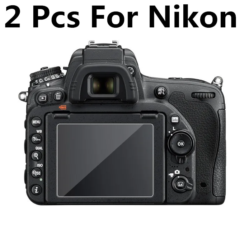 2 uds 9H cameraTempered LCD de cristal Protector de pantalla para Nikon D3300 D3400 D3500 D5100 D5300 D5500 D5600 D7100 D7200 D7500 Z6 Z7