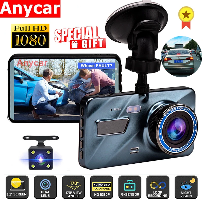 Auto Dvr Video Recorder Dash Cam 3 in 1 Rückansicht Dual Kamera Auto Recorder Auto Kamera 3.6