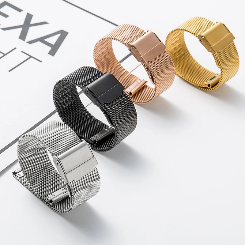 Stainless Steel Milanese Mesh Watch Strap with Tools - Elegant Watchband Accessories