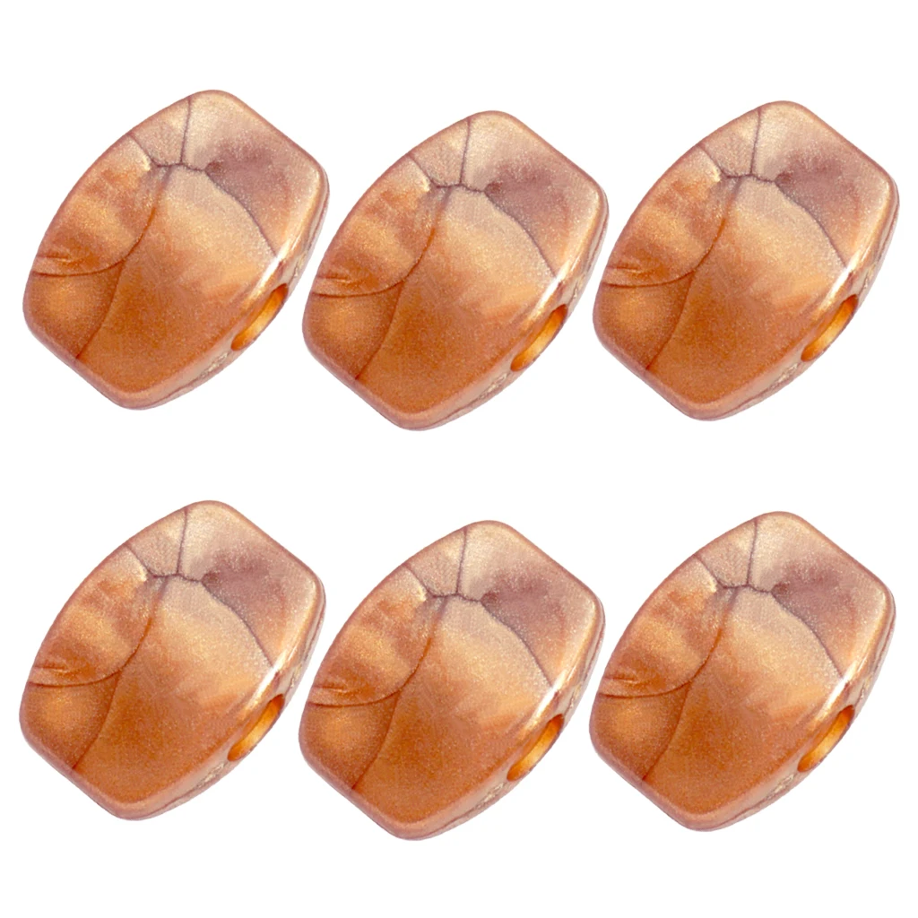 6Pcs Guitar Tuners Machine Head Buttons Natural Texture Tuning Knob Button
