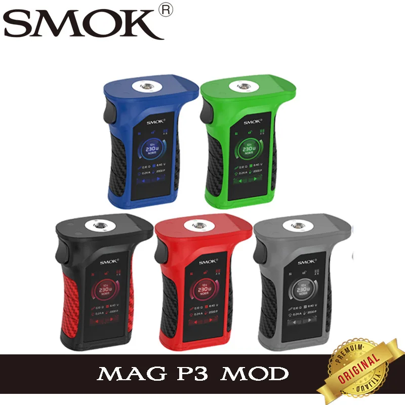 Original SMOK Mag P3 Box MOD 230W Electronic Cigarette Waterproof Vape Touch Screen IQ-M Chipset Vaporizer Support TFV16 Tank |