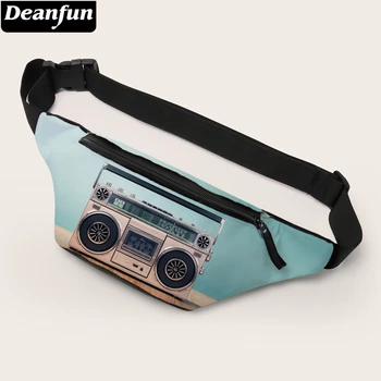 

Deanfun Fanny Pack For Women Radio Printed Blue Waist Bags For Daily Use Unisex Hip Bag 18044