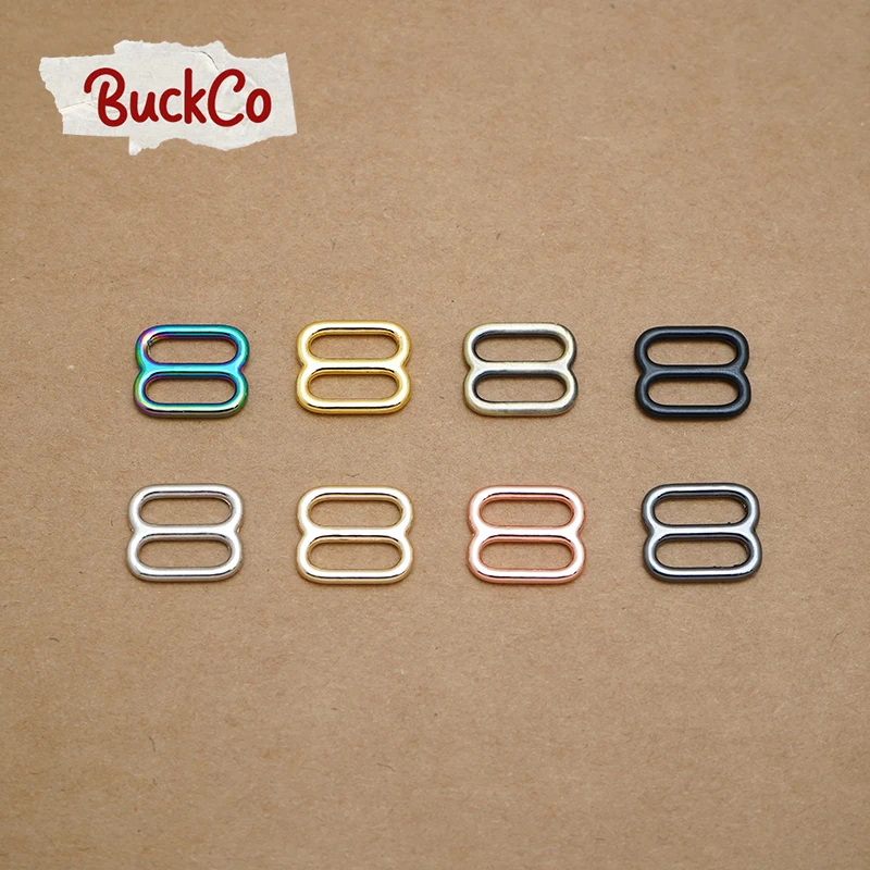 

100pcs/lot 15mm adjustable buckle DIY accessory for sewing bag belt dog cat collars high quality plated metal buckle 8 colours