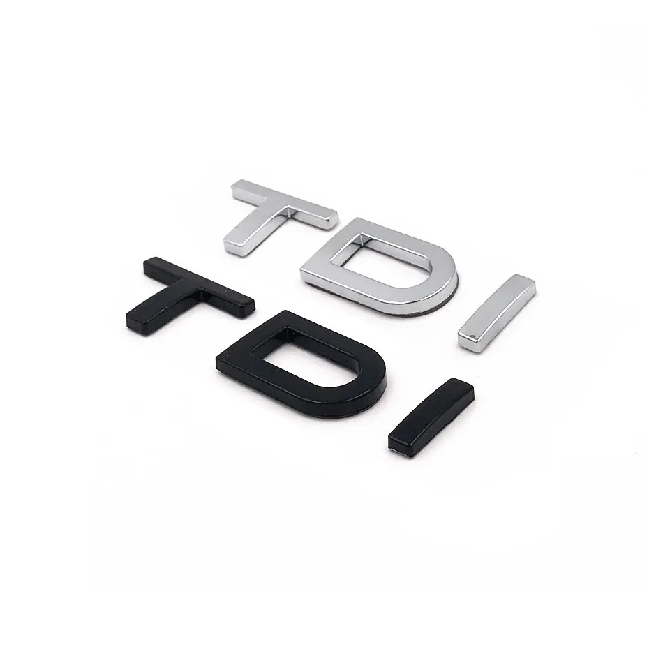 

Chrome Black Letters Trunk TDI Emblems Badges T D I Symbols for Audi A3 A4 A5 A6 A7 A8 A4L A6L A8L Q3 Q5 Q7 Q8 Q8L