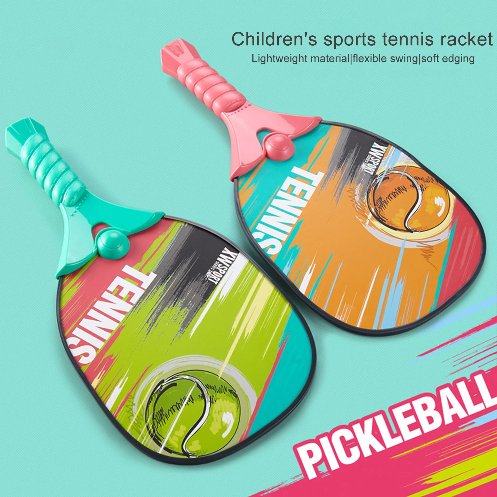 Training Tennis Racket 2 PCS For Kids Racquet Beginners Outdoor Sports Practice 