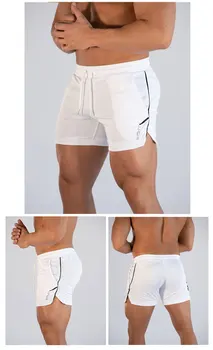 

New Men Fitness Bodybuilding Shorts Man Summer Gyms Workout Male Breathable Mesh Quick Dry Sportswear Jogger Beach Short Pants