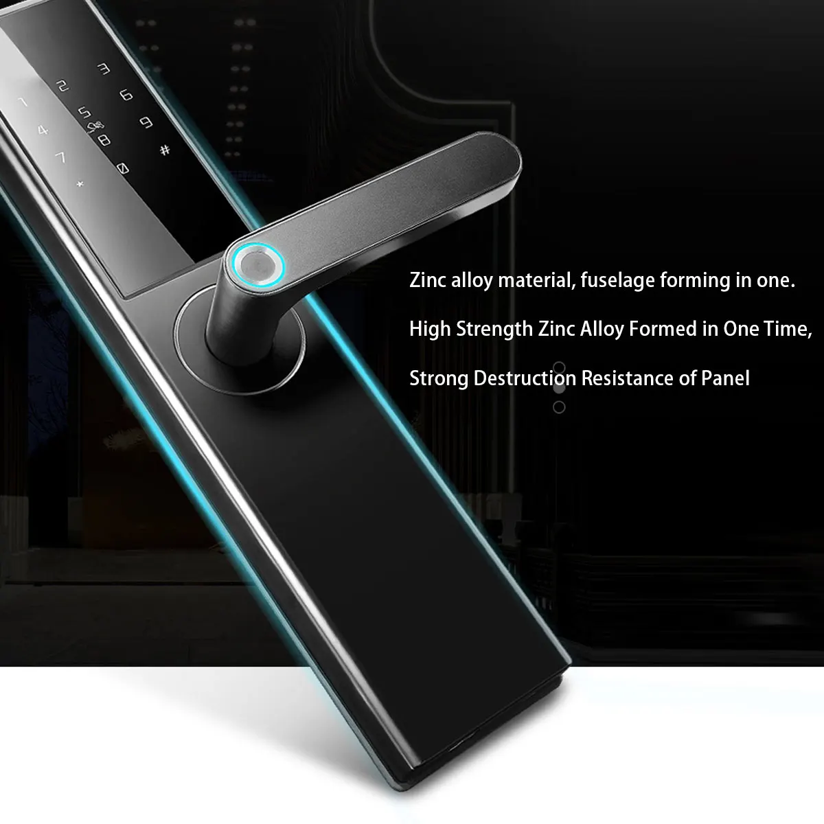 Smart Fingerprint Door Lock Security Intelligent Electronic Wifi Door Lock With bluetooth Password Card APP Key Unlocking 5 Ways