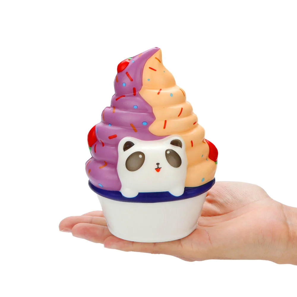 Squishies Kawaii панда мороженое медленно поднимающийся крем ароматические, игрушка для снятия стресса, игрушки мягкие эластичные игрушки забавные игрушки для детей