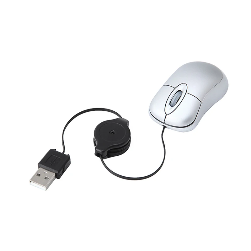 Мини USB Проводная Мышь Выдвижной кабель маленькая мышь 1600 dpi оптическая компактная дорожная мышь для Windows 98 2000 XP Vista Ve