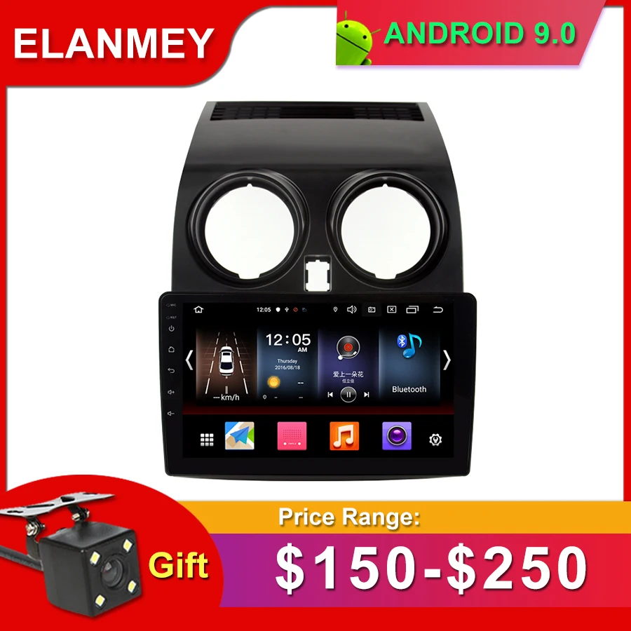 

Gift Camera Car Radio for Nissan Qashqai 08-13 Android 9.0 GPS Navigation Bluetooth Touch screen wifi Car Audio Stere Multimedia