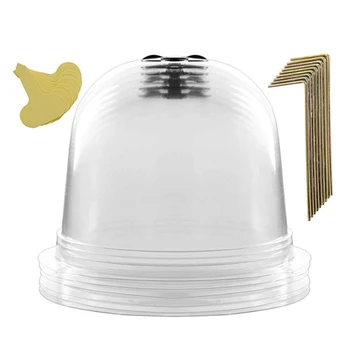 

6pcs Nursery Outdoor Seedling Greenhouse Thermal Insulation Labels Transparent Plant Cover Set Garden Tool Frost Protection