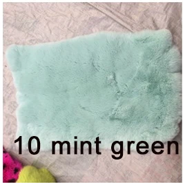 10 mint green Леопардовый узор, классический цвет, настоящий мех кролика, натуральный кроличий мех, сделай сам, пушистый кожаный мех, домашний декор, высокое качество - Цвет: 10 mint green
