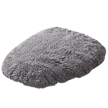 

Bathroom Toilet Cover Pad Soft Cotton Plush Fabric Machine Washable-Dropship