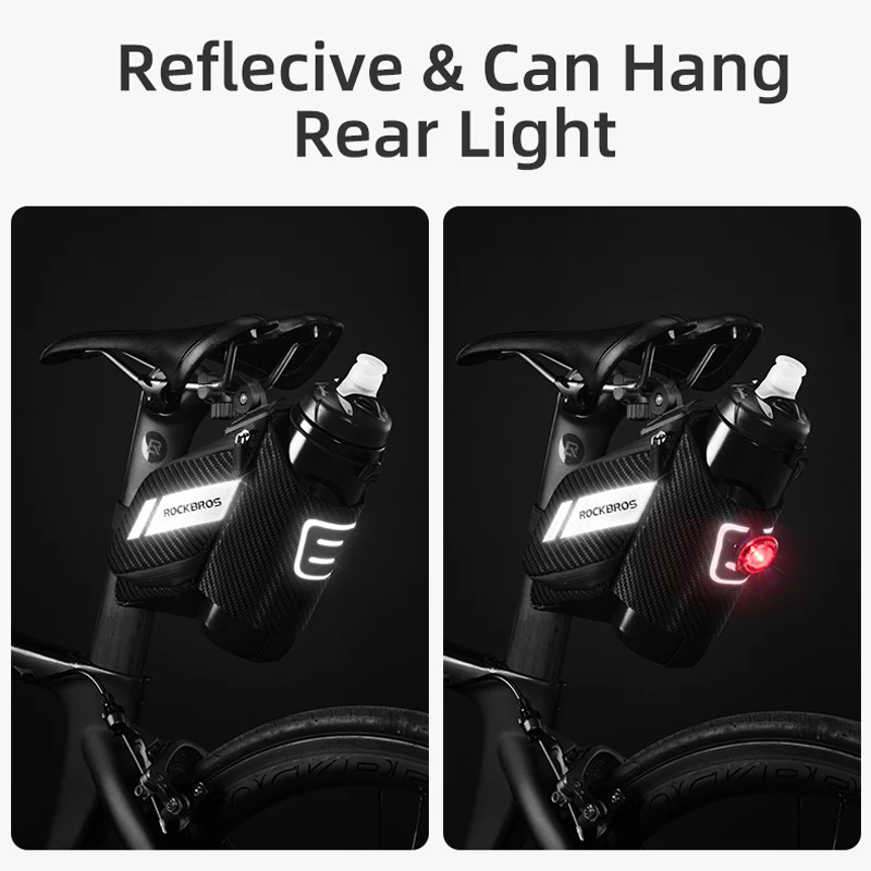 ROCKBROS C32BK 1.5L Bicycle Bag Water Repellent Durable Reflective MTB Road Bike With Water Bottle Pocket Bike Bag Accessories - Image 4
