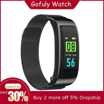 

Gofuly 2020 Hot Sale Waterproof Sports 2 in1 Bluetooth Smart Watch Bracelet Multifunction Wristband with Headset For Womens men