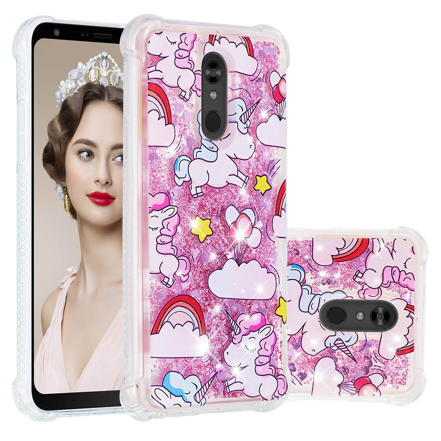 Bling зыбучих песков с блестками мягкий TPU бампер чехол для телефона для LG K10 K8 K4 K40 K30 K12 K20 плюс LG Stylus 3 Stylo 4 5 Чехол