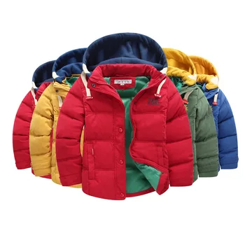 

2019 new children's down jacket autumn and winter thickening peach skin down jacket Korean version of the hooded boy winter coat