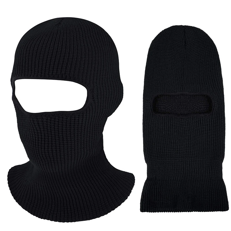 2021 New Unisex Ski Mask Winter Warm 1-Hole Knit Hat Full Face Cover Balaclava Cap Funny Party Beanies Riding Hats winter beanie