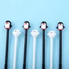 2 pcs/lot Kawaii Black White Penguin Silicone Head Gel Pen Signature Pen Escolar Papelaria School Office Supply Promotional Gift ► Photo 2/5