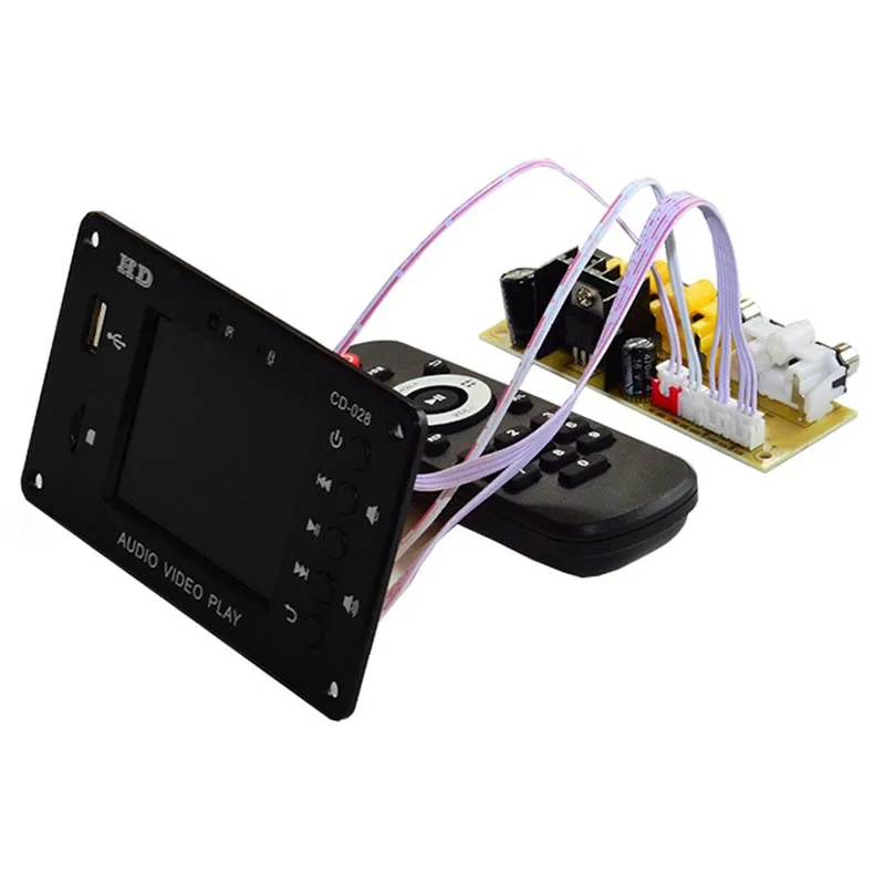 Bluetooth 5.0 MP3 Decoder Player 2.8Inch HD 7-24V Multimedia Video Decoding Module AUx USB TF Card DIY Sound Amplifiers 