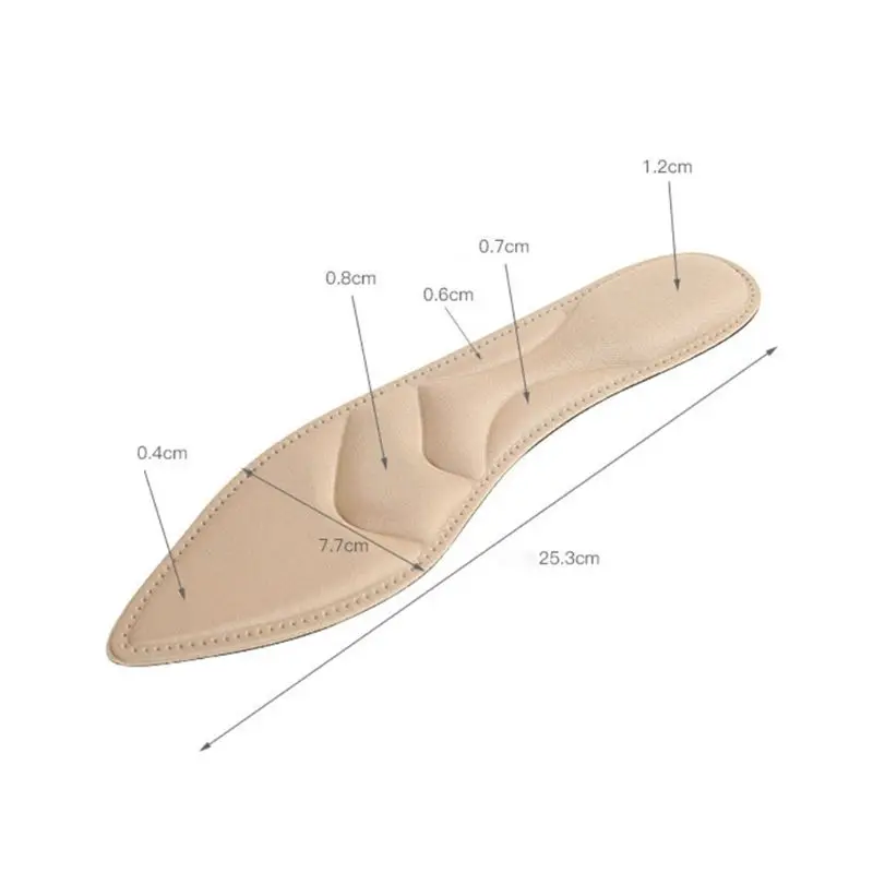 Женская 4D стелька с высоким каблуком мягкий пенопласт, пенопласт массажные стельки для женщин Уход за ногами Подушка E65D