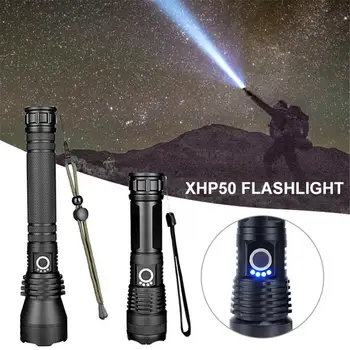 

2000LM XHP50 LED Flashlight Charging Scalable Flashlight Long Zoom Waterproof Camping Rechargeable Zoomable Torch