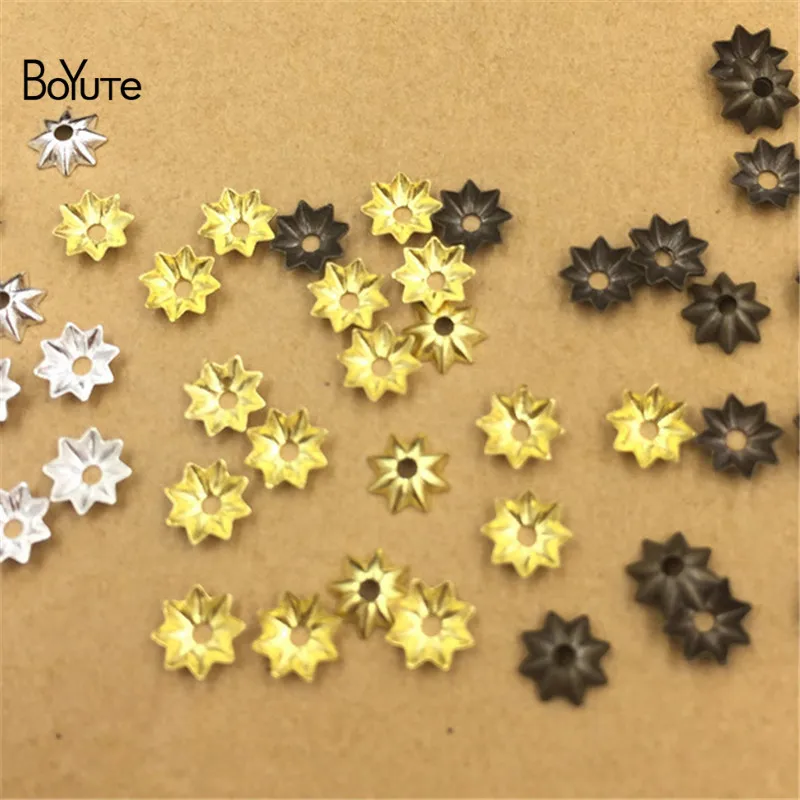 BoYuTe Wholesale (1000 PiecesLot) Metal Brass Stamping 5MM Filigree Flower Bead Caps Diy Hand Made Jewelry Making Materials (1)