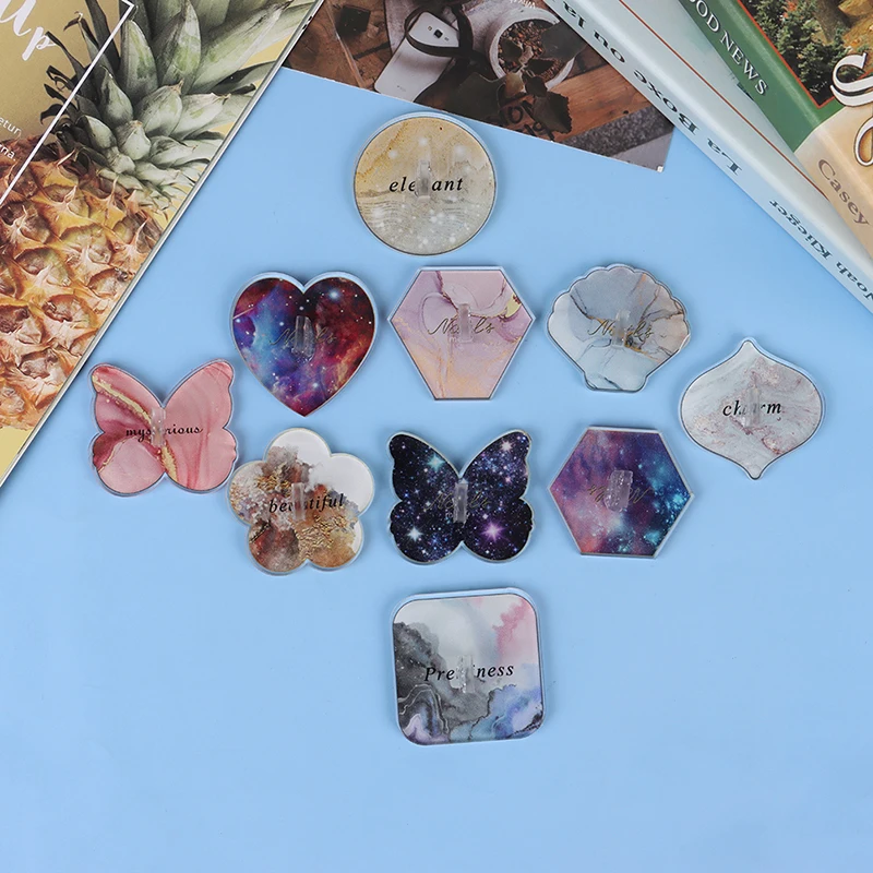 10 Designs Round Oval Retro Nail Plate Tips Display Showing Stand Board Palette Nail Art Practice Tools