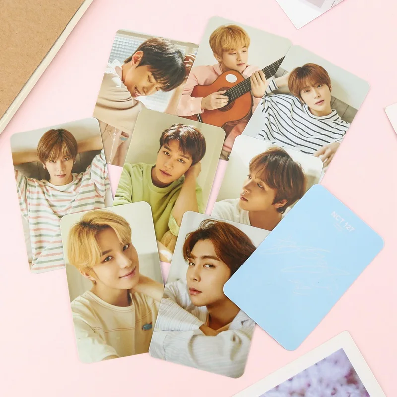 Горячая KPOP NCT 127 летний костюм автограф Фотокарта бумажные карты плакат 9 шт./компл