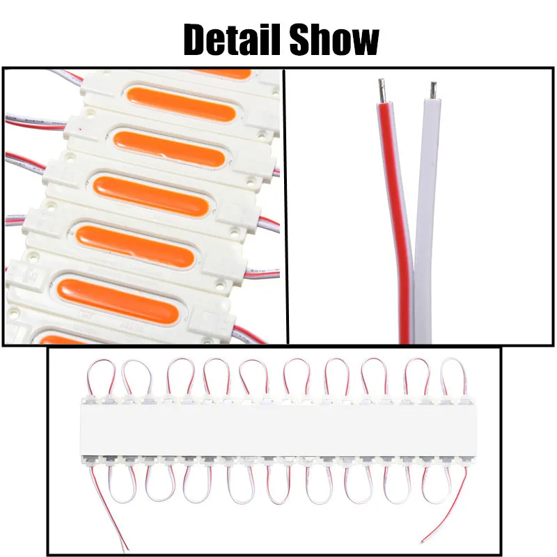 20 PCS Waterproof COB Injection LED Module Strip Light Window Store Front Lighting Lamp DC12V